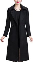 Winter Double-breasted Lapel Long Coat