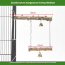 Parrot Solid Wood Stand Rod Swing Grinding Claw Toy