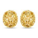 18K Yellow Gold Plated 4.06 Carat Genuine Citrine .925 Sterling Silver Earrings