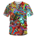 3D Psychedelic Floral Sweat-wicking T-shirt