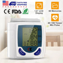 Blood Pressure Monitor Wrist Digital High Blood Pressure Cuff Heartbeat Tester w/ 60 Reading Memory 1.8 Inches LCD Screen Storage Box