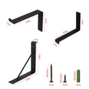 2-Pack Heavy Duty L-Shaped Shelf Brackets with Screws