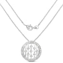 0.53 Carat Genuine White Diamond .925 Sterling Silver Pendant