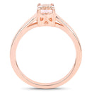 0.70 Carat Genuine Morganite .925 Sterling Silver Ring
