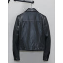 Womens Slim-fit Short Full-Grain Sheepskin Leather Jacket