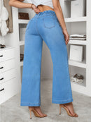 Summer New Stretch Denim Women's Wide-Leg Pants