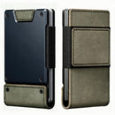 Metal And Leather Pull-Out Mens Wallet