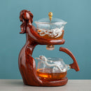 Semi-Automatic Tea Set with Glass Infuser