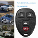2 Keyless Entry Car Key Remote Key Fob Case Button Pad Replacement for 2009-2012 Chevrolet Malibu KOBGT04A