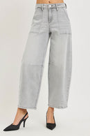 RISEN Slouchy Cropped Barrel Jeans