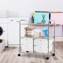 Mobile 4 Drawers Shelves Rolling Storage Cart Rack