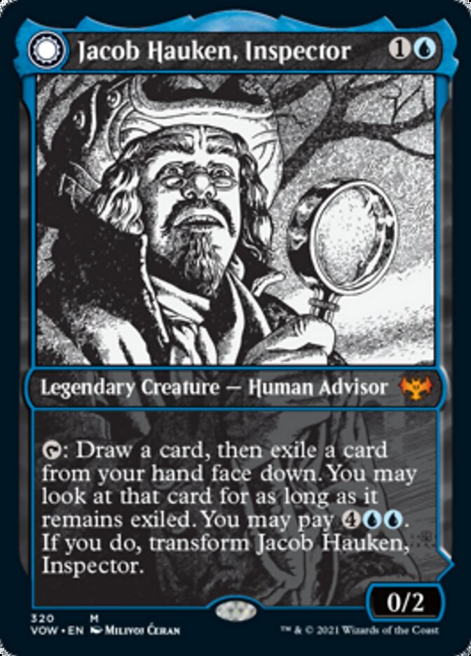 Jacob Hauken, Inspector // Hauken's Insight (VOW-320) - Innistrad: Crimson Vow: (Showcase, Double Faced Transform) Foil