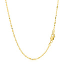 14k Yellow Gold Diamond-Cut Alternating Bead Chain 1.5mm