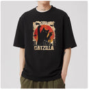Men's Casual Japanese Pure Cotton Cat Pattern Shirt