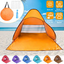 Pop Up Beach Tent Sun Shade Shelter Anti-UV Automatic Waterproof Tent Canopy for 2/3 Man w/ Net Window Storage Bag for Outdoor Beach Camping Fishing P