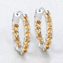 3.20 Carat Genuine Citrine .925 Sterling Silver Earrings