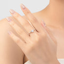 S925 Sterling Silver Heart Engagement Ring