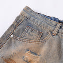Men's Vintage Ripped Jeans Washed Jeans