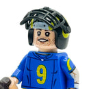 #9 QB LA Football Player Minifig made using LEGO parts