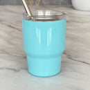 New! Mini Stainless Steel Tumbler with Straw