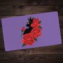 Black Cat And Roses Playmat