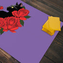 Black Cat And Roses Playmat