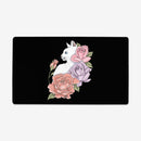 White Cat And Roses Playmat
