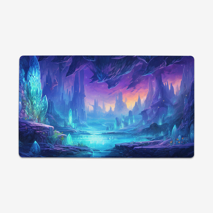 Blue Mana Crystals Playmat