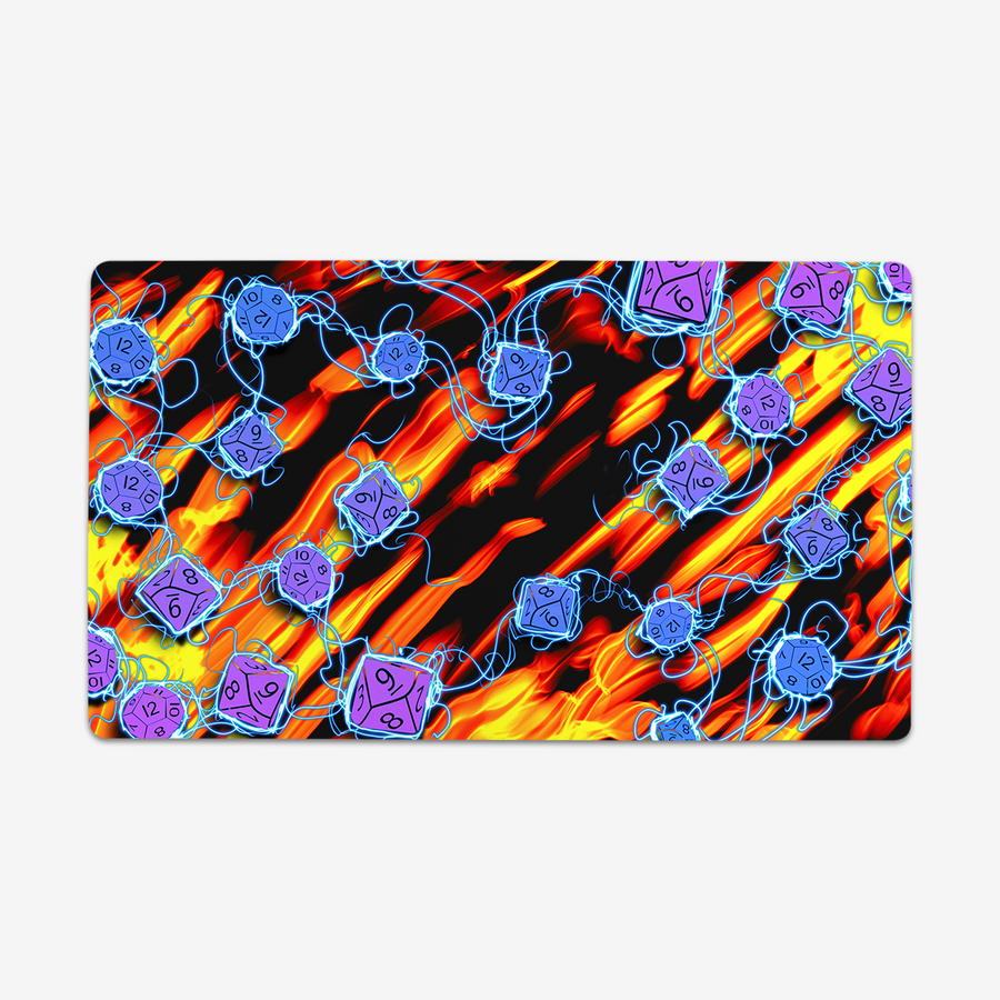 Electric Fire Dice Playmat