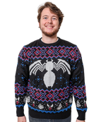 Marvel Venom Symbol Offcially Licesned Adult Holiday Ugly Christmas Sweater