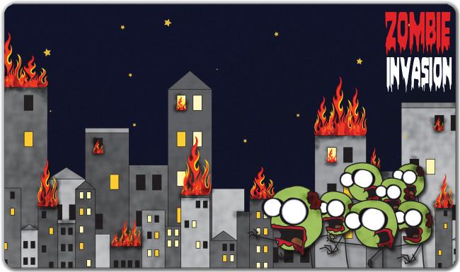 Midnight Zombie Invasion Playmat