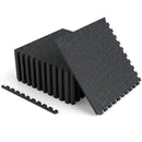 Rubber Top Exercise Mat 48 Sq Ft with Interlocking Tiles