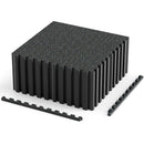 Interlocking Rubber Exercise Mat 70 Sq Ft with Borders