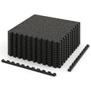 Interlocking Rubber Exercise Mat 48 Sq Ft with Borders