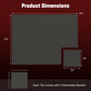 Interlocking Rubber Exercise Mat 48 Sq Ft with Borders