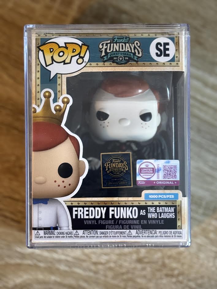 Fundays: Quest for the Grail - Atlantis 2026 Freddy Funko as Batman Who Laughs with Protector & Guaranteed Mint LE1000