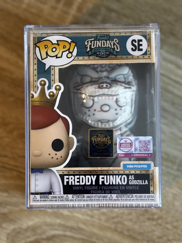Fundays: Quest for the Grail - Atlantis 2026 Freddy Funko Godzilla (White) with Protector & Guaranteed Mint LE1150