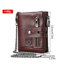Captain Bull Mens Genuine Leather Phone Holder Wallet, Multi-functional