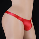Men's Low Waist T-back Shiny Elastic Briefs