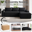 Cloud L-Shaped Corduroy Sectional Sofa with Chaise Lounge