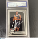 2022-23 Panini Hoops #250 Malaki Branham signed card PSA Spurs