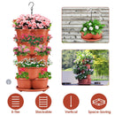 5 Tier Vertical Stackable Planter Garden Tower Stackable PlanterÊOutdoor Gardening Pots for Strawberries Flowers Herbs Vegetables