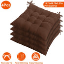 4Pcs Chair Cushion Pads Pillow 15.75x15.75x2.37in Soft Tie On Square Sitting Mats For Home Office Car Sitting Travel
