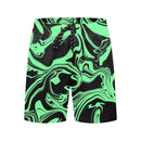 Slime in the Dark Green and Black Oil Spill Swim Shorts