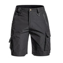 Summer Thin Slightly Elastic Five-Point Pants Outdoor Waterproof Tactical Pants Multi-Pocket Color-Blocking Work Shorts