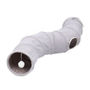 Suede S-type Cat Tunnel Toy Foldable Channel