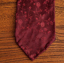 Three-fold Roll Wool Lining Handmade Silk Jacquard Tie