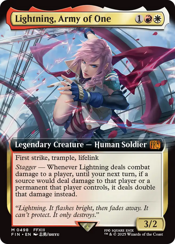 Lightning, Army of One (FIN-498) - FINAL FANTASY: (Extended Art)
