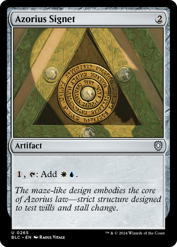 Azorius Signet (BLC-265) - Bloomburrow Commander