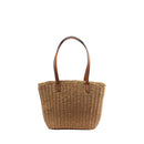 Large-Capacity Woven Solid-Color Tote Bag
